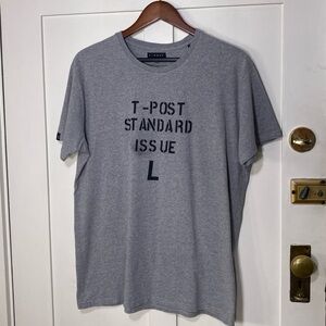 T-Post Standard Issue Gray Graphic T Shirt - Unisex